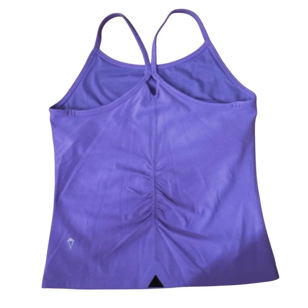 Ivivva‎ Girl Purple Strappy Racerback Ruched Back Athletic Tank Top Size L
